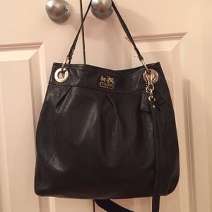 Classic black Coach Madison Hobo